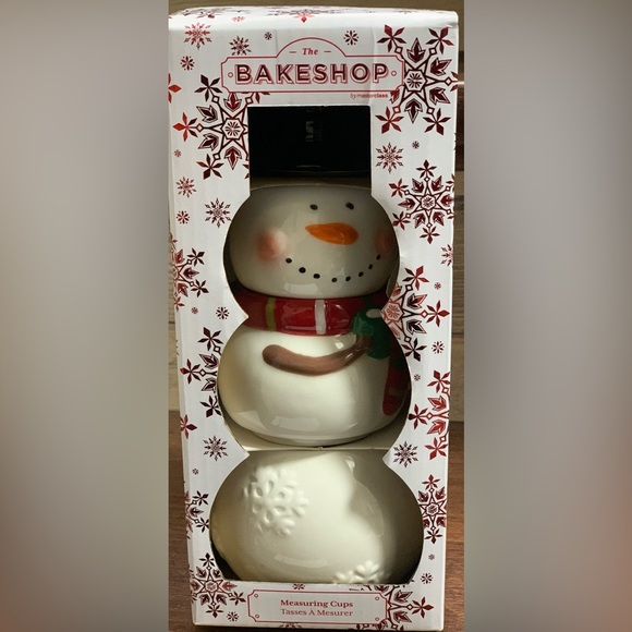 Super Cute Bakeshop Standing Snowman Measuring Cups - NEW - Picture 2 of 6